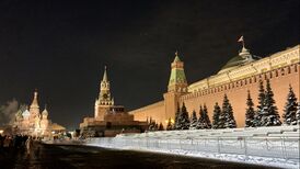Храм Василия Блаженного, Спасская башня, Мавзолей Ленина и Сенатская башня, 2022 год